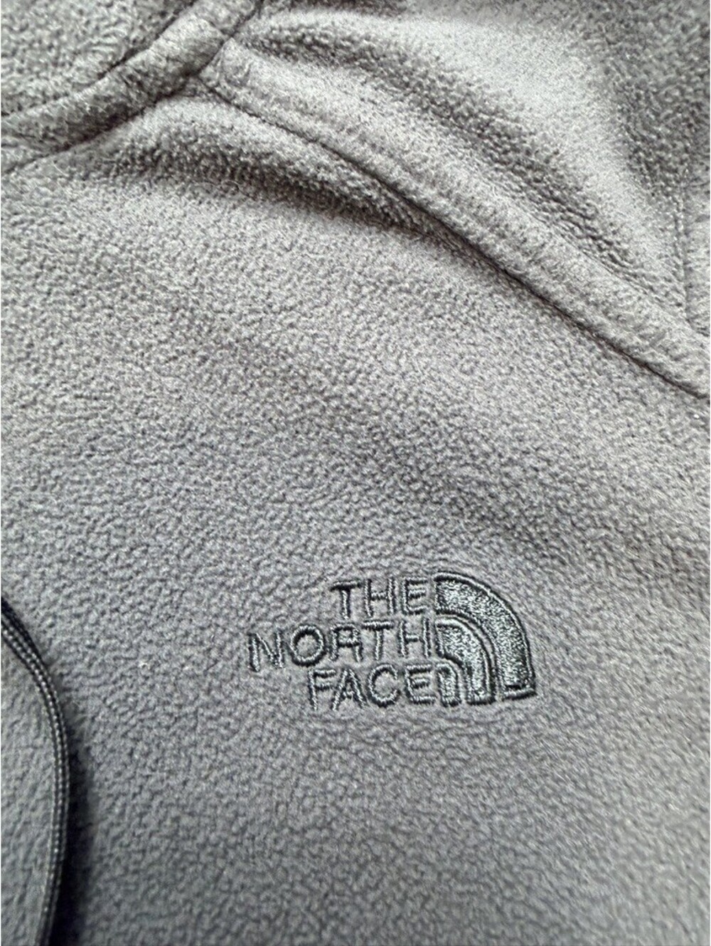 The North Face Womens Fleece Full Zip Hoodie Jacket S Gray Polyester Outdoor - Picture 2 of 10